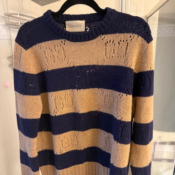 Gucci GG Striped Wool Sweater L - Picture 1 of 5